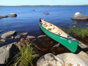 Seven Beaver shore canoe